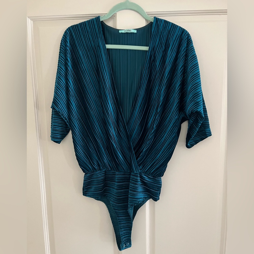 Karlie Velvet Teal Bodysuit